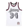Mitchell & Ness Men's Basketball Tank Top Nba Cracked Cement Swingman Jersey Hardwood Classics No 34 Shaquille O'nea In White