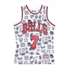 Mitchell & Ness Men's Basketball Tank Top Nba Doodle Swingman Jersey Hardwood Classics No 7 Toni Kukoc 1997-98 Chibu In White/original Team Colors