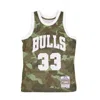 Mitchell & Ness Men's Basketball Tank Top Nba Ghost Green Camo Swingman Jersey Hardwood Classics No 33 Scottie Pippe In Camo/green