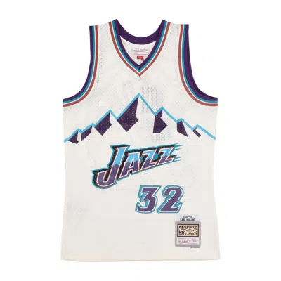 Mitchell & Ness Men's Basketball Tank Top Nba Off White Team Color Swingman Jersey Hardwood Classics 1996 No 32 Karl