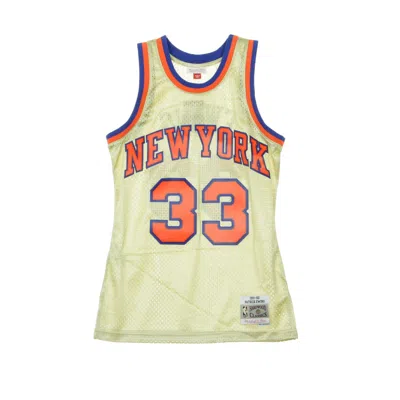 Mitchell & Ness Men's Basketball Tank Top Nba Swimgman Jersey Patrick Ewing No.33 1991-92 Neykni Gold Gold/otc