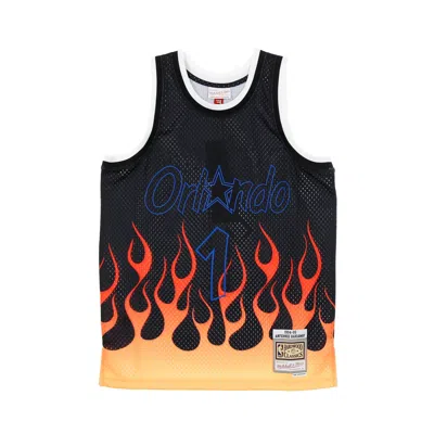 Mitchell & Ness Men's Basketball Tank Top Nba Swingman Jersey Flames Hardwood Classics No.1 Penny Hardaway 1994-95 O In Black/black/multi Color