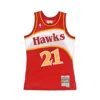 Mitchell & Ness Men's Basketball Tank Top Nba Swingman Jersey Hardwood Classics No 21 Dominique Wilkins 1986-87 Atlh In Scarlet