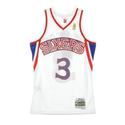 Mitchell & Ness Men's Basketball Tank Top Nba Swingman Jersey Hardwood Classics No 3 Allen Iverson 1996-97 Phi76e Ho In Original Team Colors