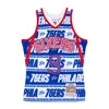 Mitchell & Ness Men's Basketball Tank Top Nba Teamwrap Swingman Jersey Hardwood Classics No 3 Allen Iverson 1996-97 In Blue