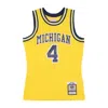 Mitchell & Ness Men's Basketball Tank Top Ncaa Maize Jersey 1991 No 4 Chris Webber Micwol Yellow In Yellow