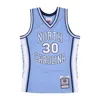 Mitchell & Ness Men's Basketball Tank Top Ncaa Swingman Jersey No 30 Rasheed Wallace Unchee Light Blue In Light Blue