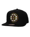 Mitchell & Ness Men's Black Boston Bruins Core Top Spot Snapback Hat In Black