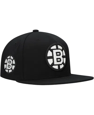 Mitchell & Ness Men's Black Boston Bruins Team Snapback Hat