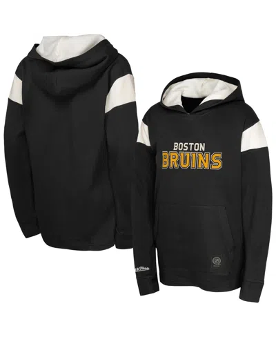 Mitchell & Ness Men's Black Boston Bruins Thermal Lightweight Pullover Hoodie