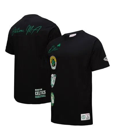Mitchell & Ness Men's Black Boston Celtics Black Out Collection Vintage Premium T-shirt