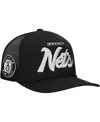 Mitchell & Ness Men's Black Brooklyn Nets Script Trucker Adjustable Hat In Black