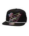 Mitchell & Ness Men's Black California Angels Pew Pew Deadstock Adjustable Hat In Black
