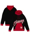 Mitchell & Ness Men's Black Chicago Bulls Hardwood Classics Big Face 5.0 Pullover Hoodie In Black