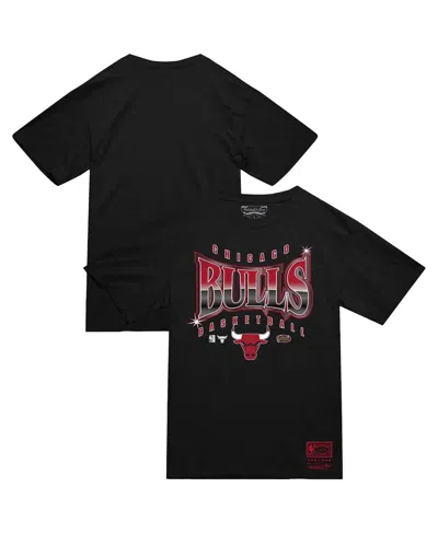 Mitchell & Ness Black Chicago Bulls Worldwide Collection Glow Up T-shirt