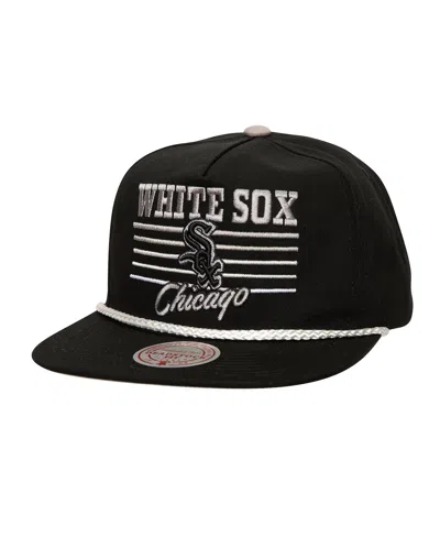 Mitchell & Ness Mitchell Ness Men's Black Chicago White Sox Radiant Lines Deadstock Snapback Hat