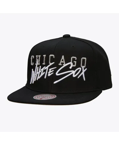 Mitchell & Ness Men's Black Chicago White Sox Team Tagged Snapback Hat