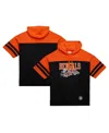 Mitchell & Ness Men's Black Cincinnati Bengals Off Field Vintage Logo Short Sleeve Pullover Hoodie In Black