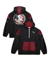 Mitchell & Ness Men's Black Florida State Seminoles Team 3.0 Anorak Half-zip Hoodie In Black