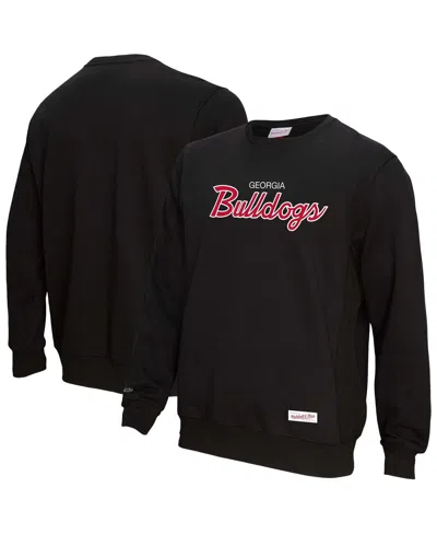 Mitchell & Ness Men's Black Georgia Bulldogs Elite Script Pullover Sweatshirt