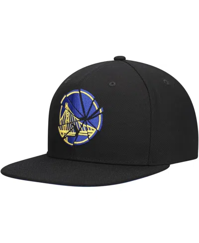 Mitchell & Ness Men's Black Golden State Warriors Shattered Snapback Hat