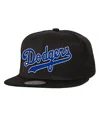 Mitchell & Ness Men's Black Los Angeles Dodgers Cooperstown Collection Basic Flip Snapback Hat