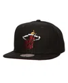 Mitchell & Ness Men's Black Miami Heat Shattered Snapback Hat In Black
