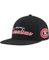 Mitchell & Ness Mitchell Ness Men's Black Montreal Canadiens Core Team Script 2.0 Snapback Hat In Black