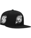 Mitchell & Ness Men's Black New Jersey Devils Team Snapback Hat In Black