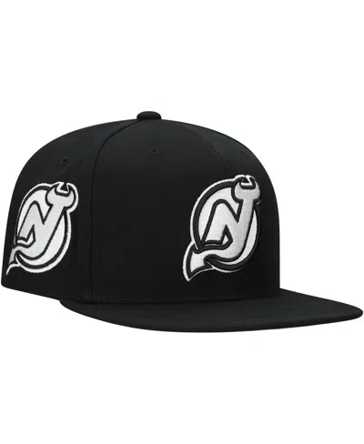 Mitchell & Ness Men's Black New Jersey Devils Team Snapback Hat