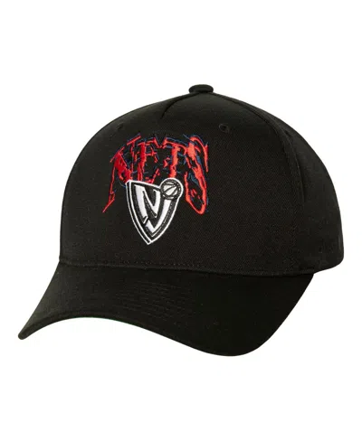 Mitchell & Ness Men's Black New Jersey Nets Suga X Nba Capsule Collection Glitch Stretch Snapback Hat