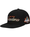 Mitchell & Ness Mitchell Ness Men's Black New York Islanders Core Team Script 2.0 Snapback Hat In Black