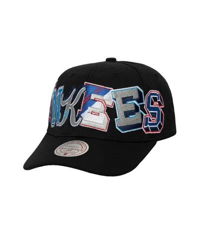 Mitchell & Ness Men's Black New York Yankees Hyper Type Pro Crown Snapback Hat