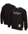 Mitchell & Ness Men's Black Ohio State Buckeyes Elite Script Pullover Sweatshirt In Black