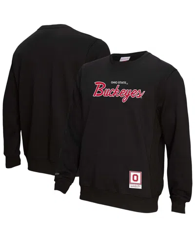 Mitchell & Ness Men's Black Ohio State Buckeyes Elite Script Pullover Sweatshirt