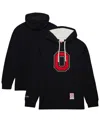 Mitchell & Ness Men's Black Ohio State Buckeyes Lightweight Thermal Pullover Hoodie In Black