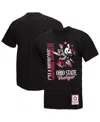 Mitchell & Ness Men's Black Ohio State Buckeyes Retro Brush Mineral Wash T-shirt In Black