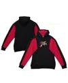 Mitchell & Ness Men's Black Philadelphia 76ers Color Block 2.0 Fleece Pullover Hoodie In Black
