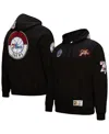 Mitchell & Ness Black Philadelphia 76ers Hardwood Classics Blackout Collection Pullover Hoodie In Black