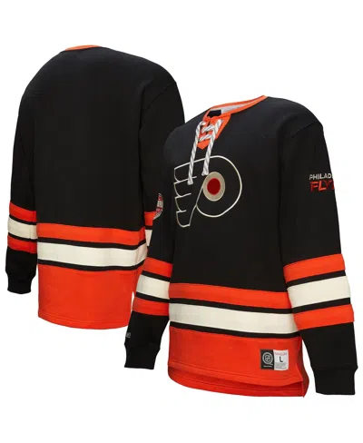 Mitchell & Ness Men's Black Philadelphia Flyers Heritage Lace-up Pullover Sweatshirt