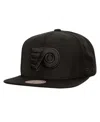 Mitchell & Ness Men's Black Philadelphia Flyers Soul Strike Cultivated Pearl Tonal Snapback Hat In Black