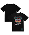 Mitchell & Ness Black San Antonio Spurs Worldwide Collection Tri-logo T-shirt In Black