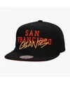 Mitchell & Ness Men's Black San Francisco Giants Team Tagged Snapback Hat In Black