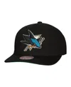 Mitchell & Ness Men's Black San Jose Sharks Core Team Ground Pro Adjustable Hat In Black