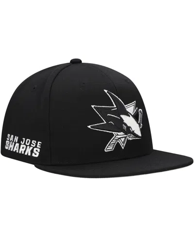 Mitchell & Ness Men's Black San Jose Sharks Team Snapback Hat