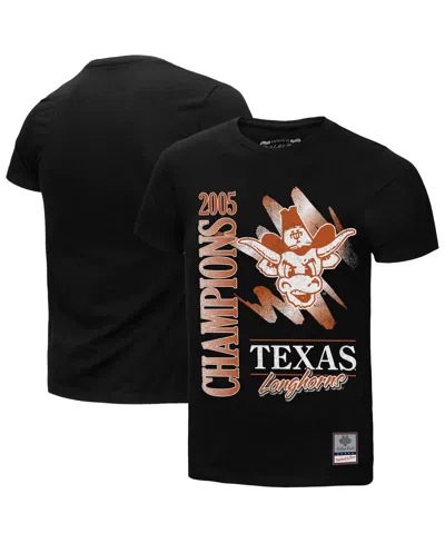 Mitchell & Ness Men's Black Texas Longhorns Retro Brush Mineral Wash T-shirt