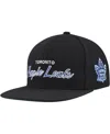 Mitchell & Ness Mitchell Ness Men's Black Toronto Maple Leafs Core Team Script 2.0 Snapback Hat In Black