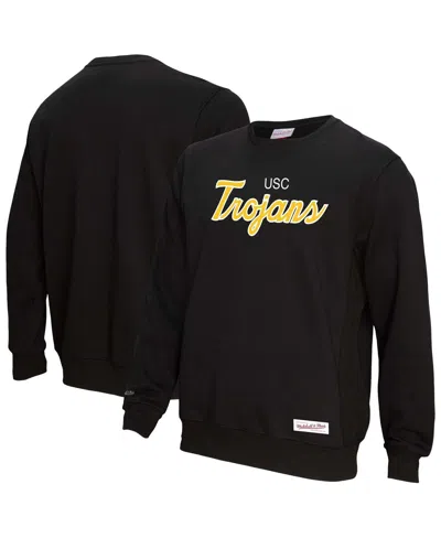 Mitchell & Ness Black Usc Trojans Elite Script Pullover Sweatshirt