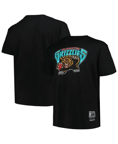 Mitchell & Ness Men's Black Vancouver Grizzlies Big Tall Hardwood Classics Vintage Logo T-shirt