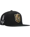 Mitchell & Ness Men's Black Vegas Golden Knights Core Top Spot Snapback Hat In Black